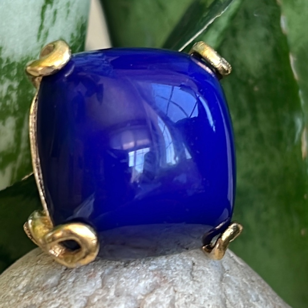 Vendome rare statement ring blue and gold